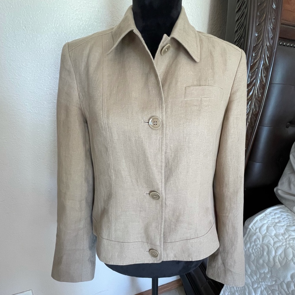 Talbots 100% Irish Linen Jacket Size 10